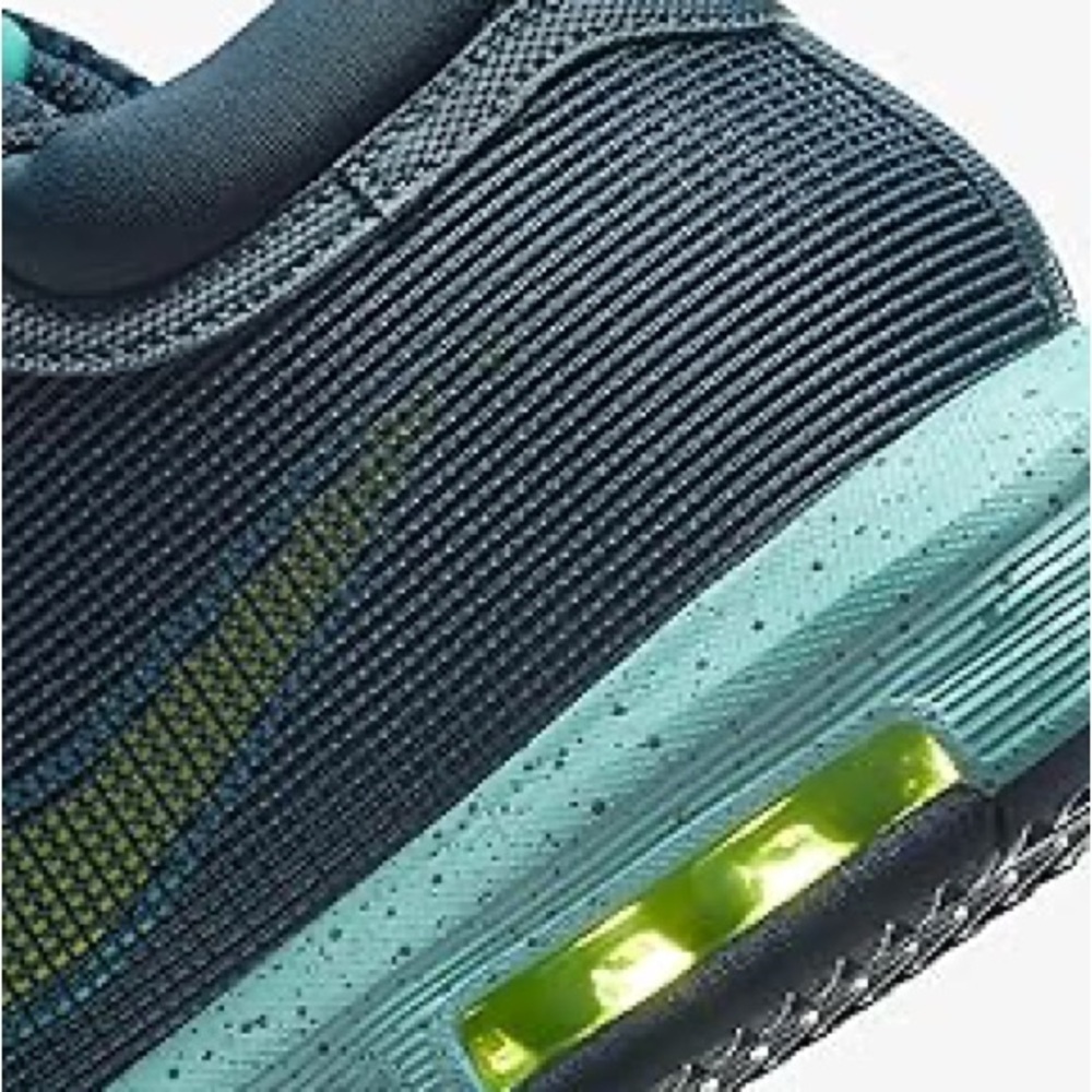 Nike Blue and Green Sneakers with Secure Lace-Up Design and Comfortable Padding - Picture 3 of 8